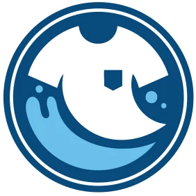 Wash & Chill logo: a shirt inside a blue washing machine drum